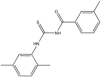 N-(2,5-dimethylphenyl)-N'-(3-methylbenzoyl)thiourea Struktur