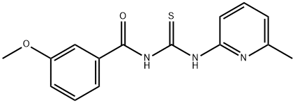 N-(3-methoxybenzoyl)-N'-(6-methyl-2-pyridinyl)thiourea Struktur