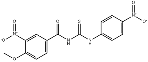 N-{[3-nitro-4-(methyloxy)phenyl]carbonyl}-N'-{4-nitrophenyl}thiourea Struktur