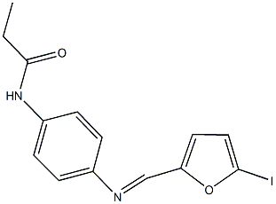 N-(4-{[(5-iodo-2-furyl)methylene]amino}phenyl)propanamide Struktur