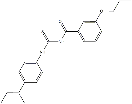 N-(4-sec-butylphenyl)-N'-(3-propoxybenzoyl)thiourea Struktur