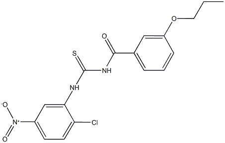 N-{2-chloro-5-nitrophenyl}-N'-(3-propoxybenzoyl)thiourea Struktur