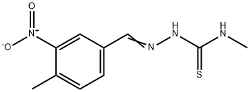 3-nitro-4-methylbenzaldehyde N-methylthiosemicarbazone Struktur