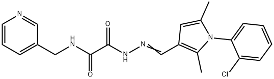 2-(2-{[1-(2-chlorophenyl)-2,5-dimethyl-1H-pyrrol-3-yl]methylene}hydrazino)-2-oxo-N-(3-pyridinylmethyl)acetamide Struktur