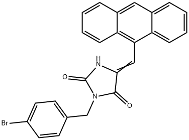 5-(9-anthrylmethylene)-3-(4-bromobenzyl)-2,4-imidazolidinedione Struktur