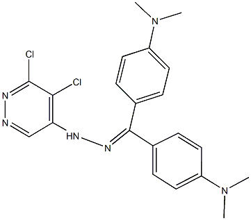 bis[4-(dimethylamino)phenyl]methanone (5,6-dichloro-4-pyridazinyl)hydrazone Struktur