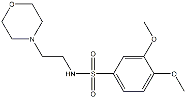 3,4-dimethoxy-N-[2-(4-morpholinyl)ethyl]benzenesulfonamide Struktur