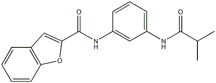 N-[3-(isobutyrylamino)phenyl]-1-benzofuran-2-carboxamide Struktur