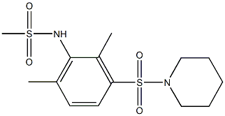 N-[2,6-dimethyl-3-(1-piperidinylsulfonyl)phenyl]methanesulfonamide Struktur