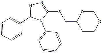 1,3-dioxan-4-ylmethyl 4,5-diphenyl-4H-1,2,4-triazol-3-yl sulfide Struktur