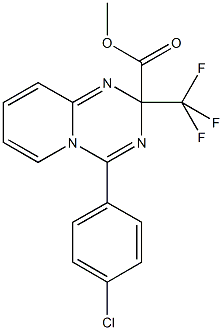 methyl 4-(4-chlorophenyl)-2-(trifluoromethyl)-2H-pyrido[1,2-a][1,3,5]triazine-2-carboxylate Struktur