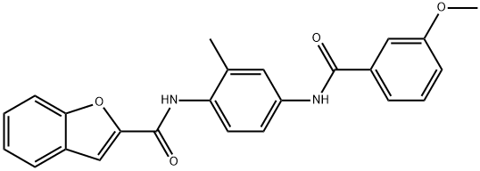 N-{4-[(3-methoxybenzoyl)amino]-2-methylphenyl}-1-benzofuran-2-carboxamide Struktur