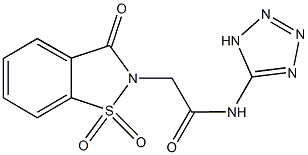 2-(1,1-dioxido-3-oxo-1,2-benzisothiazol-2(3H)-yl)-N-(1H-tetraazol-5-yl)acetamide Struktur