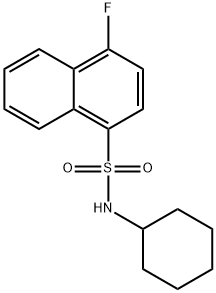 N-cyclohexyl-4-fluoro-1-naphthalenesulfonamide Struktur