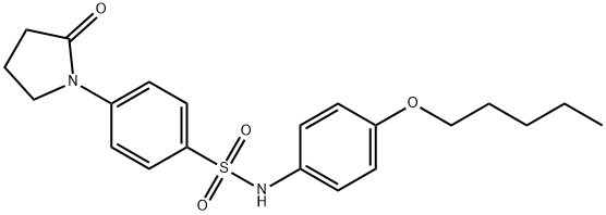 4-(2-oxo-1-pyrrolidinyl)-N-[4-(pentyloxy)phenyl]benzenesulfonamide Struktur