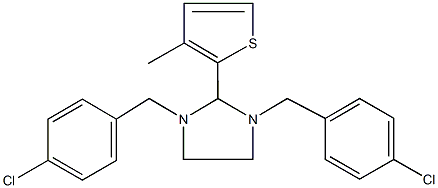 1,3-bis(4-chlorobenzyl)-2-(3-methyl-2-thienyl)imidazolidine Struktur