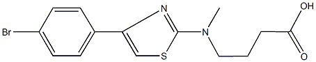 4-[[4-(4-bromophenyl)-1,3-thiazol-2-yl](methyl)amino]butanoic acid Struktur