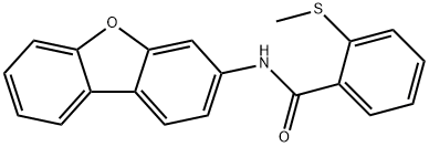 N-dibenzo[b,d]furan-3-yl-2-(methylsulfanyl)benzamide Struktur