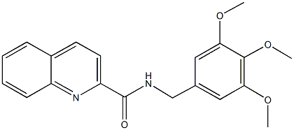 N-(3,4,5-trimethoxybenzyl)-2-quinolinecarboxamide Struktur