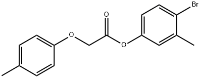 4-bromo-3-methylphenyl (4-methylphenoxy)acetate Struktur