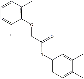 2-(2,6-dimethylphenoxy)-N-(3,4-dimethylphenyl)acetamide Struktur