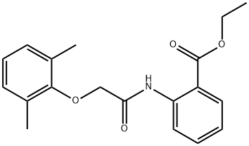 ethyl 2-{[(2,6-dimethylphenoxy)acetyl]amino}benzoate Struktur