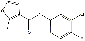 N-(3-chloro-4-fluorophenyl)-2-methyl-3-furamide Struktur