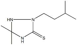 2-isopentyl-5,5-dimethyl-1,2,4-triazolidine-3-thione Struktur