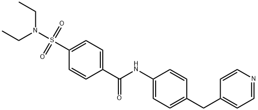 4-[(diethylamino)sulfonyl]-N-[4-(4-pyridinylmethyl)phenyl]benzamide Struktur