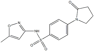 N-(5-methyl-3-isoxazolyl)-4-(2-oxo-1-pyrrolidinyl)benzenesulfonamide Struktur