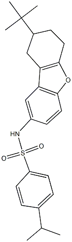 N-(8-tert-butyl-6,7,8,9-tetrahydrodibenzo[b,d]furan-2-yl)-4-isopropylbenzenesulfonamide Struktur