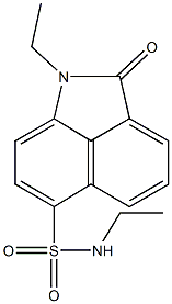 N,1-diethyl-2-oxo-1,2-dihydrobenzo[cd]indole-6-sulfonamide Struktur