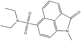 N,N-diethyl-1-methyl-2-oxo-1,2-dihydrobenzo[cd]indole-6-sulfonamide Struktur