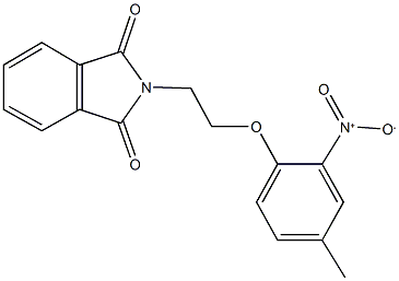 2-(2-{2-nitro-4-methylphenoxy}ethyl)-1H-isoindole-1,3(2H)-dione Struktur