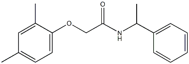 2-(2,4-dimethylphenoxy)-N-(1-phenylethyl)acetamide Struktur