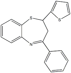 4-phenyl-2-(2-thienyl)-2,3-dihydro-1,5-benzothiazepine Struktur