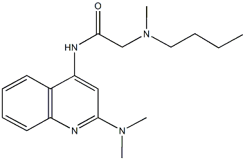 2-[butyl(methyl)amino]-N-[2-(dimethylamino)-4-quinolinyl]acetamide Struktur