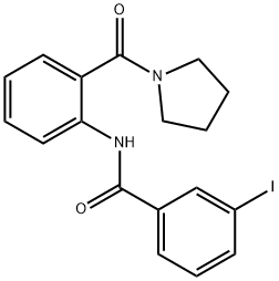 3-iodo-N-[2-(1-pyrrolidinylcarbonyl)phenyl]benzamide Struktur