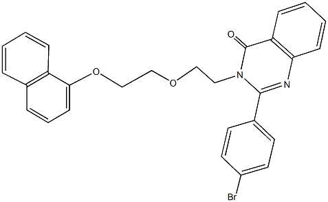 2-(4-bromophenyl)-3-{2-[2-(1-naphthyloxy)ethoxy]ethyl}-4(3H)-quinazolinone Struktur