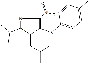 5-nitro-3-isobutyl-2-isopropyl-4-[(4-methylphenyl)sulfanyl]-3H-pyrrole Struktur