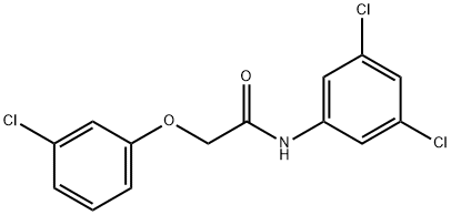 2-(3-chlorophenoxy)-N-(3,5-dichlorophenyl)acetamide Struktur