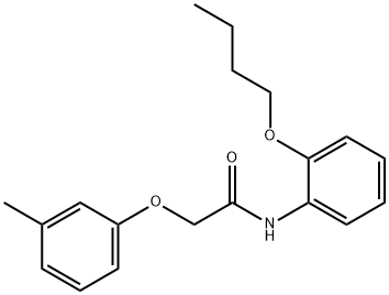 N-(2-butoxyphenyl)-2-(3-methylphenoxy)acetamide Struktur