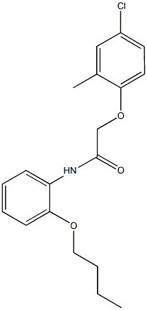 N-(2-butoxyphenyl)-2-(4-chloro-2-methylphenoxy)acetamide Struktur