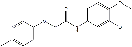 N-(3,4-dimethoxyphenyl)-2-(4-methylphenoxy)acetamide Struktur