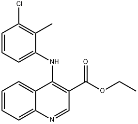 ethyl 4-(3-chloro-2-methylanilino)-3-quinolinecarboxylate Struktur