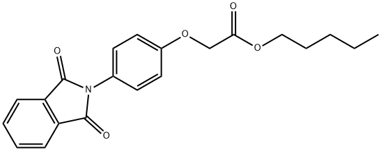 pentyl [4-(1,3-dioxo-1,3-dihydro-2H-isoindol-2-yl)phenoxy]acetate Struktur