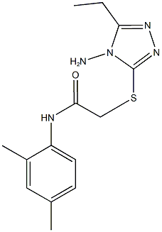 2-[(4-amino-5-ethyl-4H-1,2,4-triazol-3-yl)sulfanyl]-N-(2,4-dimethylphenyl)acetamide Struktur