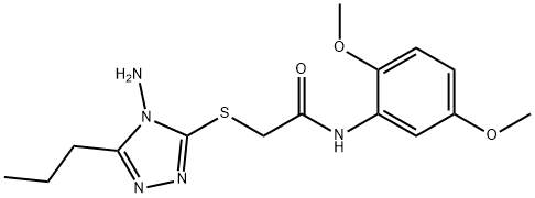 2-[(4-amino-5-propyl-4H-1,2,4-triazol-3-yl)sulfanyl]-N-(2,5-dimethoxyphenyl)acetamide Struktur