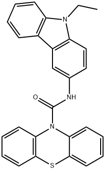 N-(9-ethyl-9H-carbazol-3-yl)-10H-phenothiazine-10-carboxamide Struktur