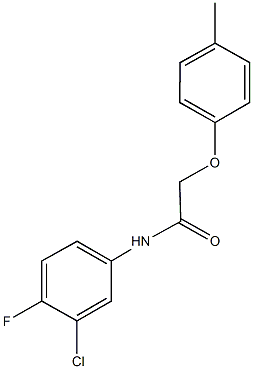 N-(3-chloro-4-fluorophenyl)-2-(4-methylphenoxy)acetamide Struktur